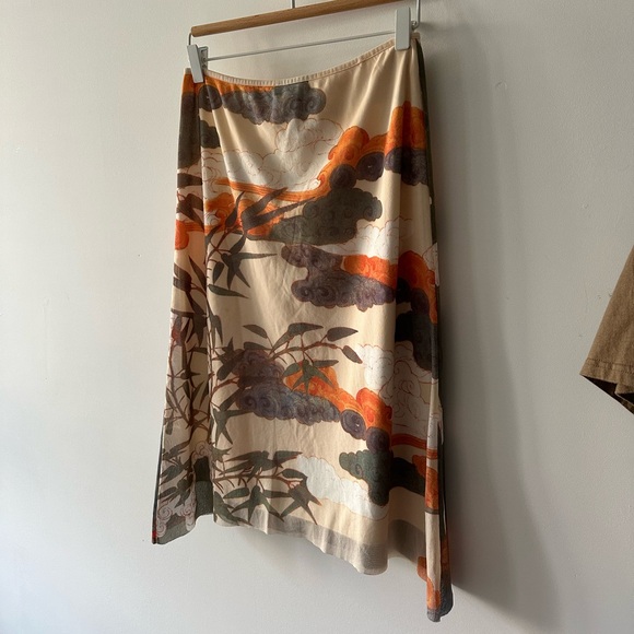 Rare Vintage Vivienne Tam Kuan Yin Buddha 90's Skirt Designer Size 2 M - Picture 3 of 8